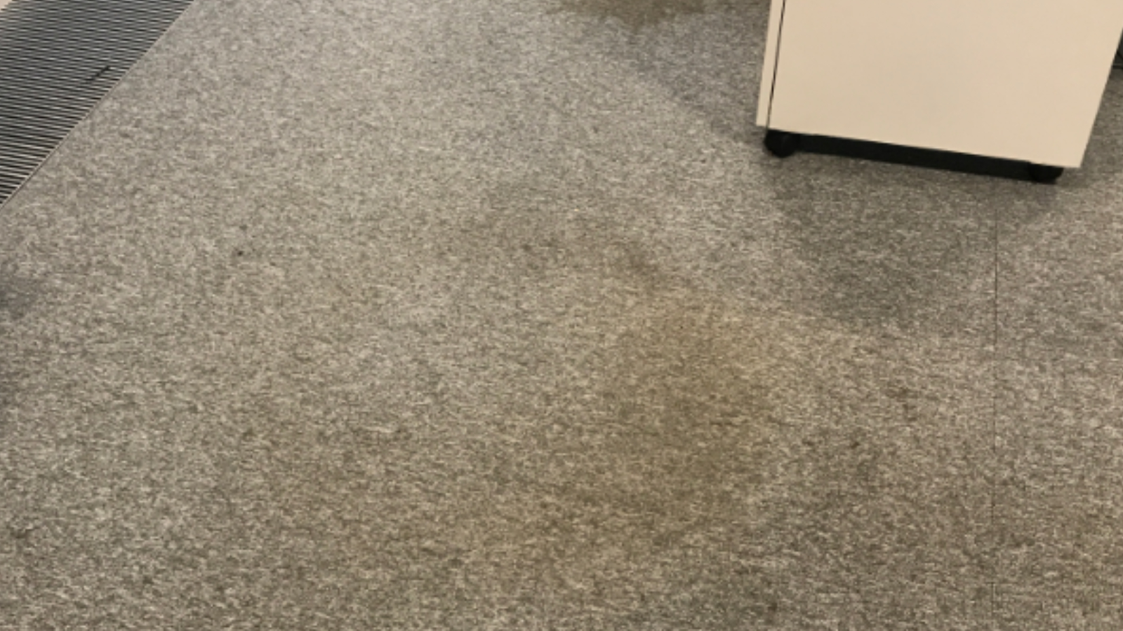 Office carpet tiles before cleaning at the Rainton Bridge call centre