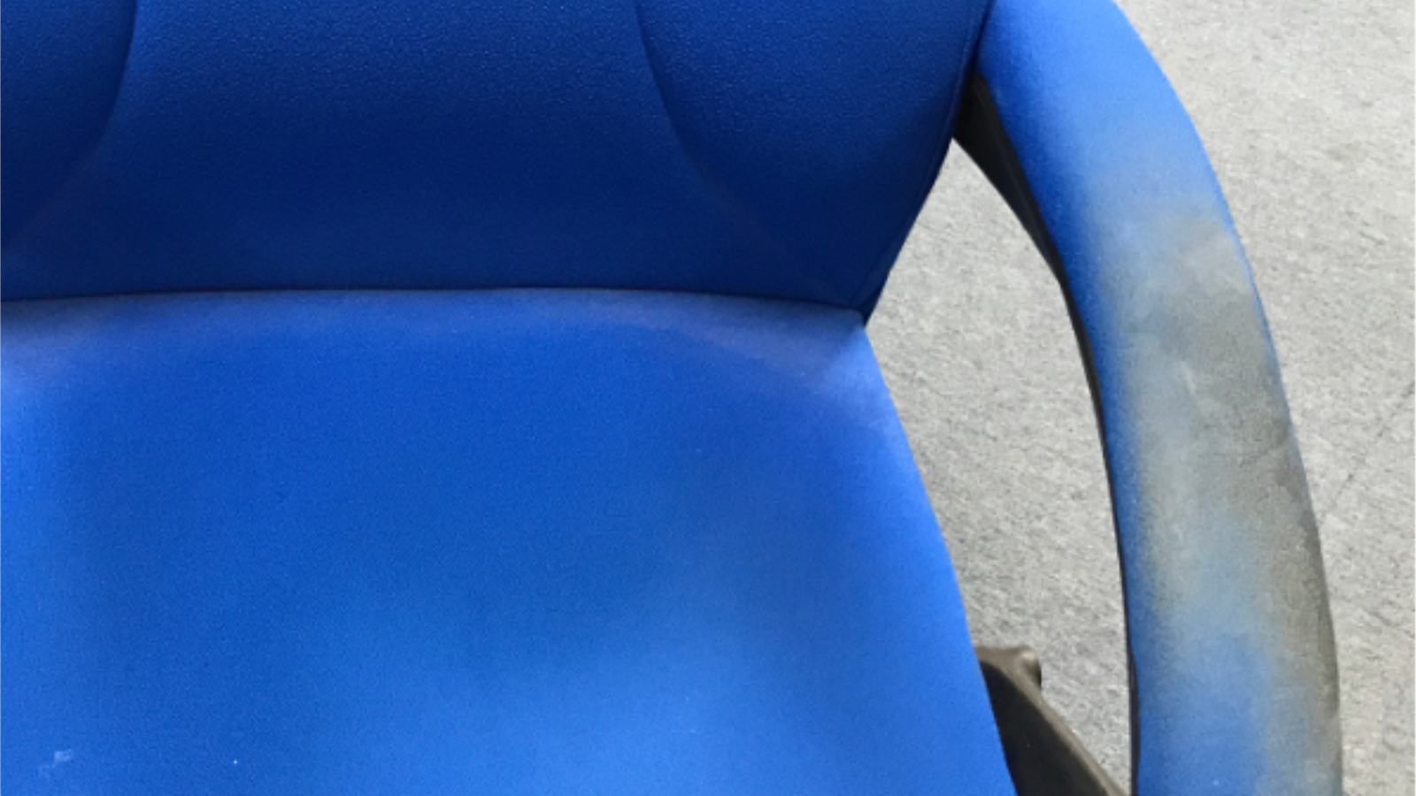 Grubby office chairs in a Rainton Bridge call centre before weekend commercial cleaning