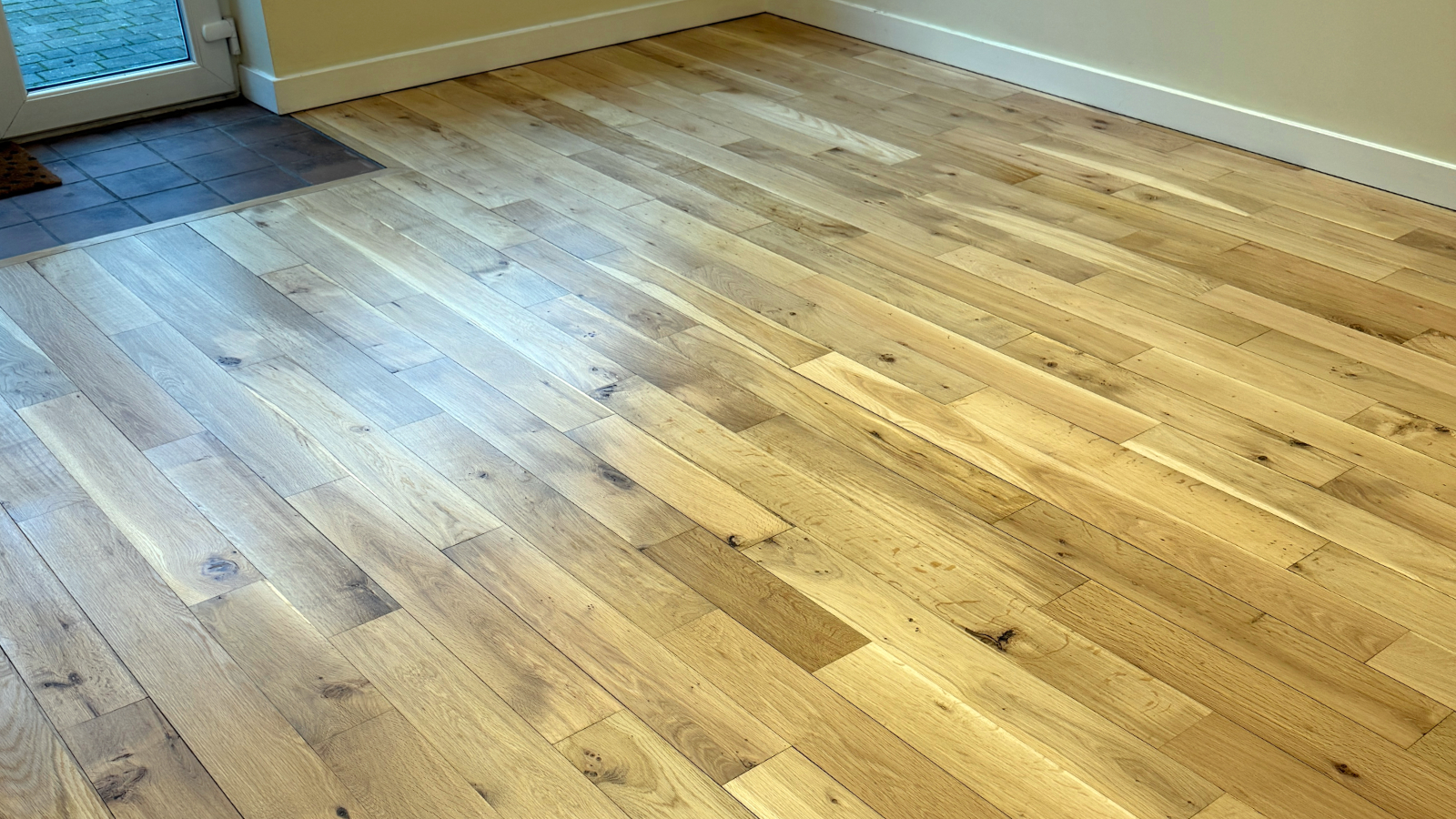 Restored oak flooring refinished with Bona Mega EVO Silk Matt