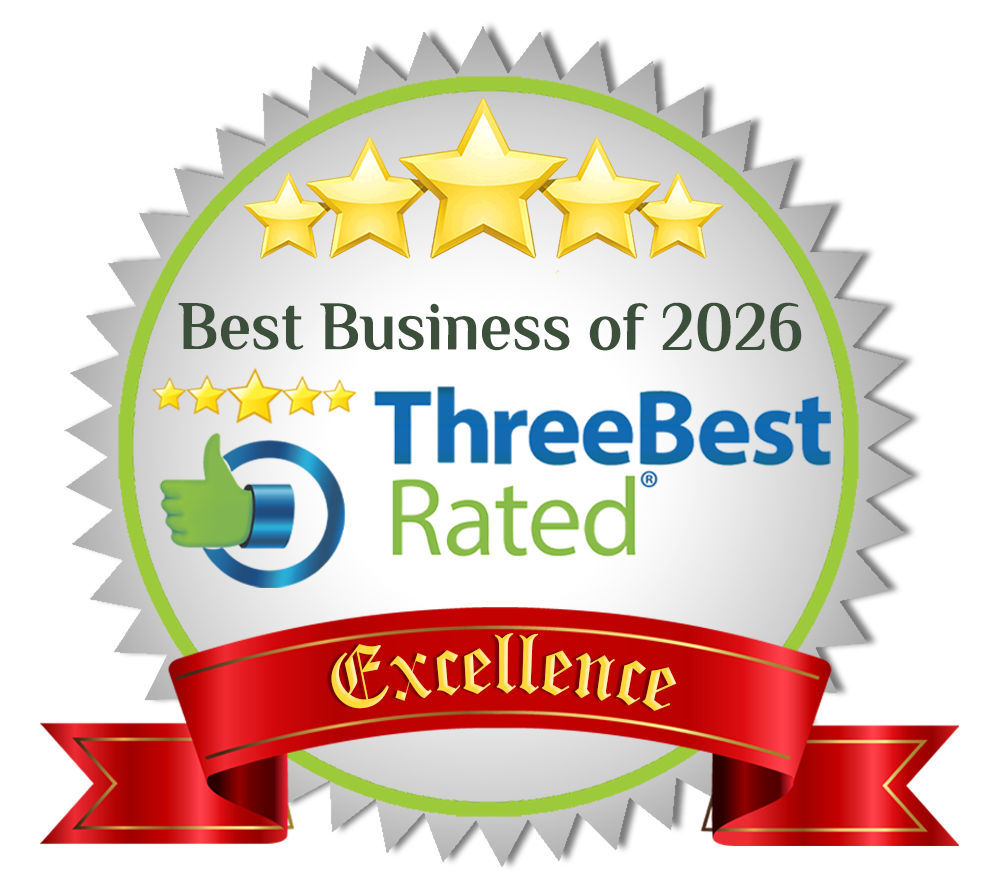 ThreeBestRated Best Business of 2026 award badge